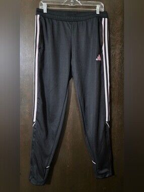 Adidas Tiro 23 Women's League Soccer Pants Joggers Ankle Zip Pink Stripe Size M